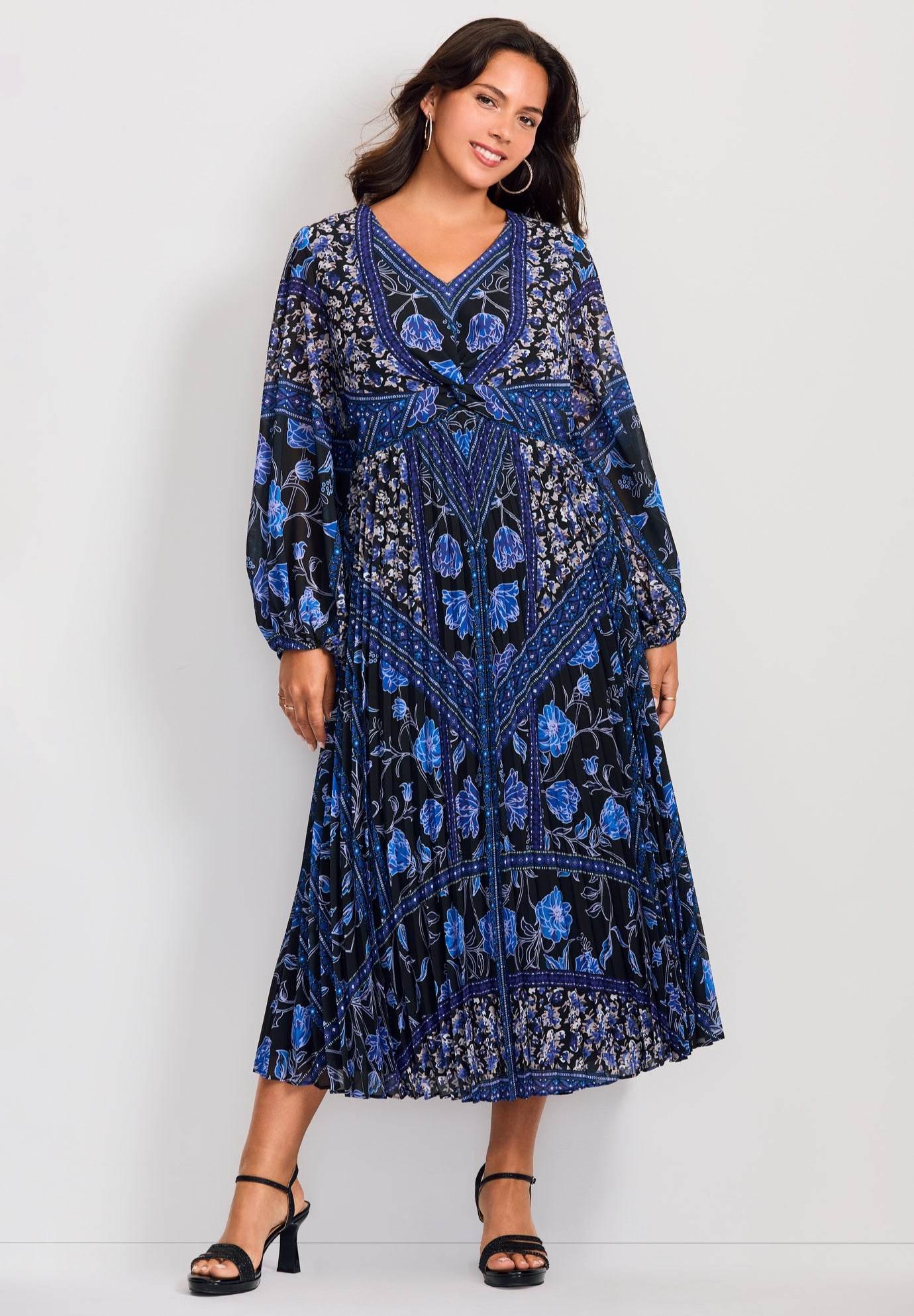 Harmony Twist Front Pleated Dress image number 0