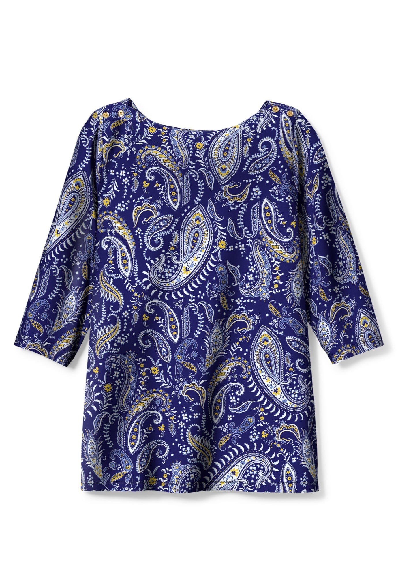 Stretch Cotton Boatneck Tunic image number 3