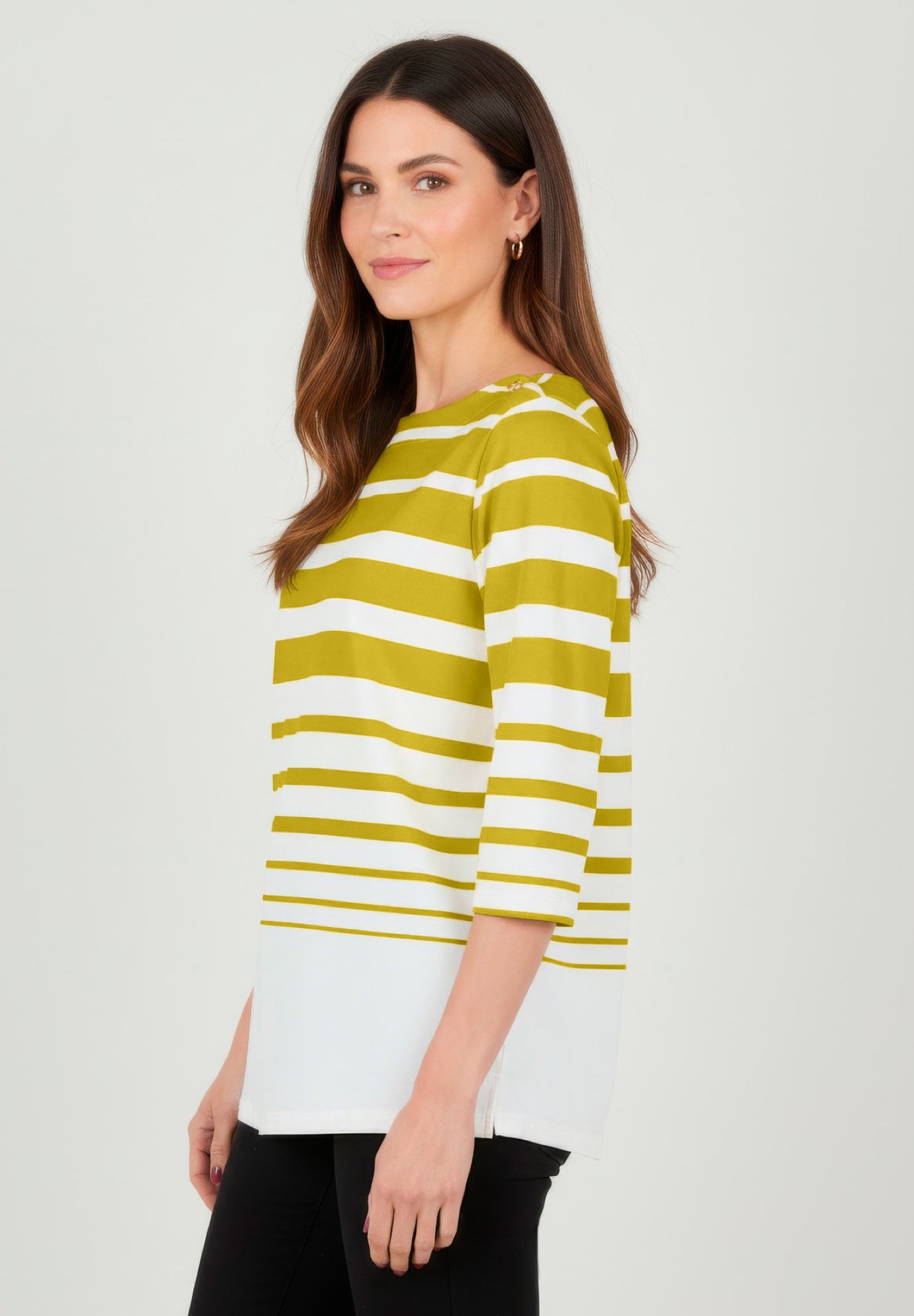 Stretch Cotton Boatneck Tunic image number 2