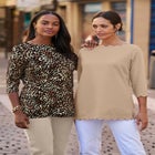 Stretch Cotton Boatneck Tunic image number null