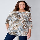 Stretch Cotton Boatneck Tunic image number 0