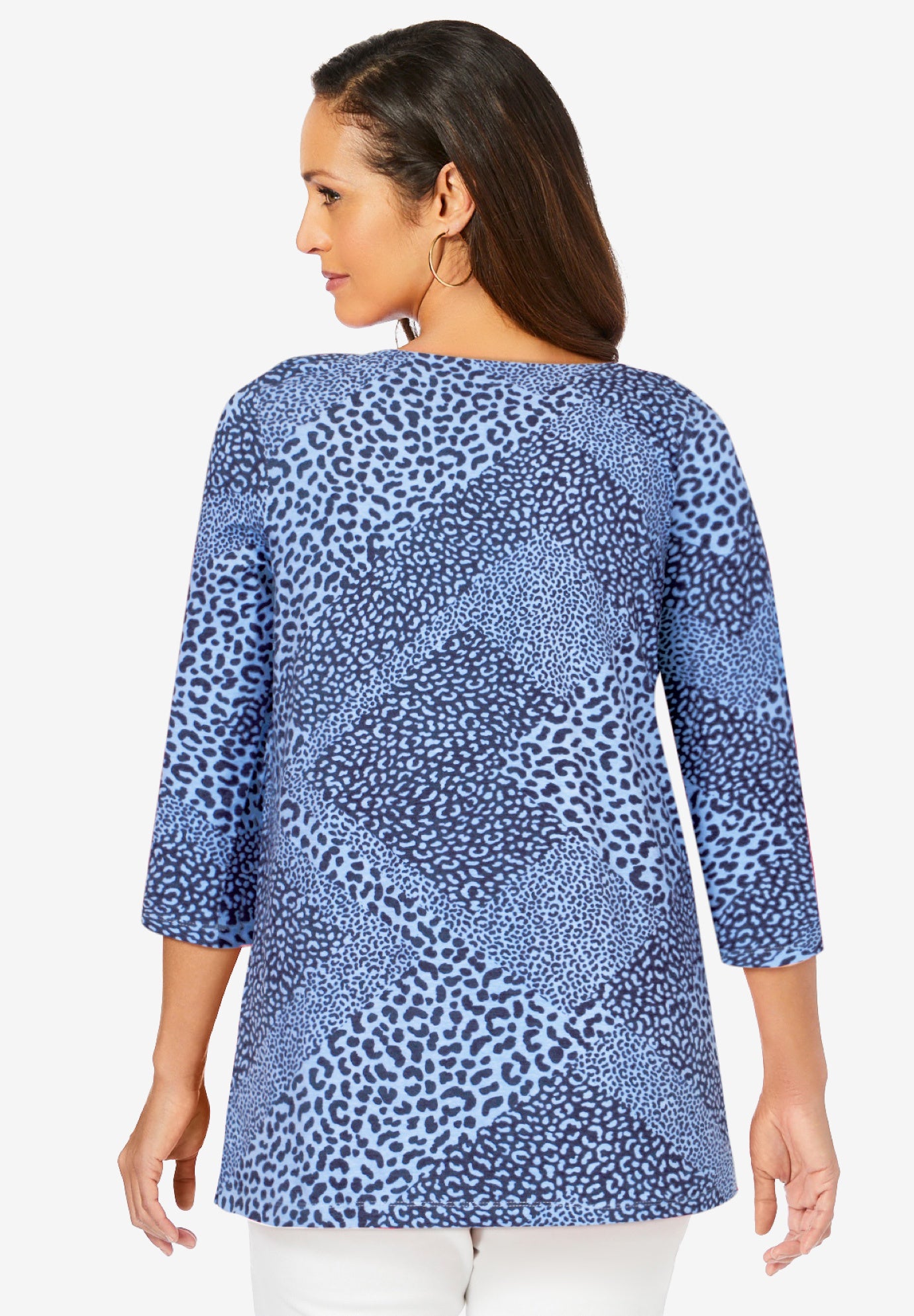 Stretch Cotton Boatneck Tunic image number 2