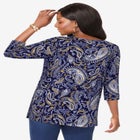 Stretch Cotton Boatneck Tunic image number null