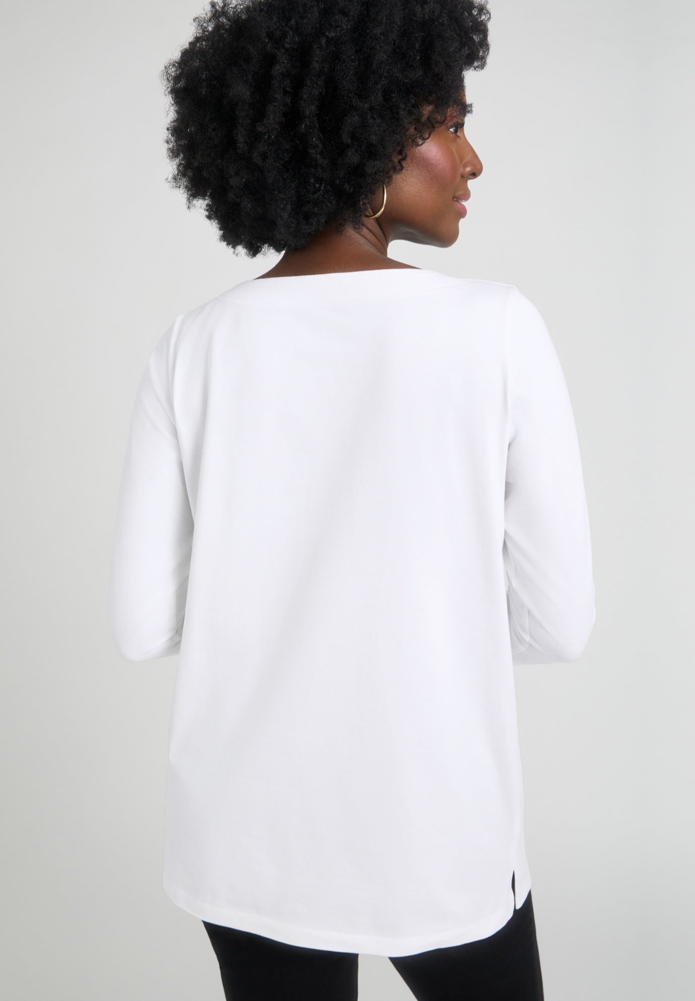 Stretch Cotton Boatneck Tunic image number 2