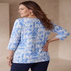 Stretch Cotton Boatneck Tunic image number null