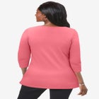 Stretch Cotton Boatneck Tunic image number null