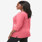 Stretch Cotton Boatneck Tunic image number null