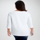 Stretch Cotton Boatneck Tunic image number null
