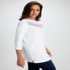 Stretch Cotton Boatneck Tunic image number null
