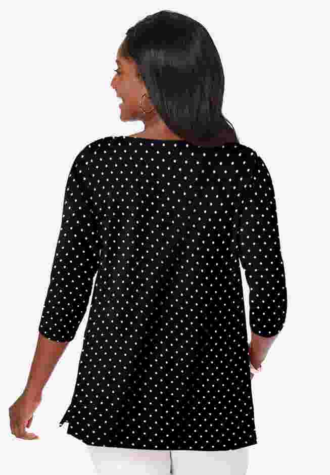 Stretch Cotton Boatneck Tunic image number 1