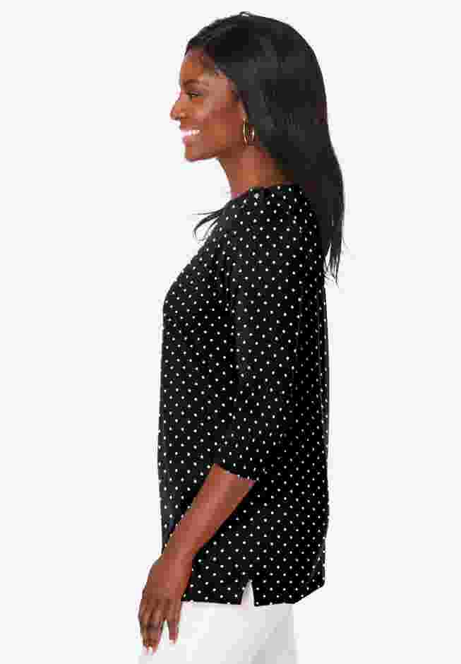 Stretch Cotton Boatneck Tunic image number 2