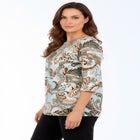 Stretch Cotton Boatneck Tunic image number null