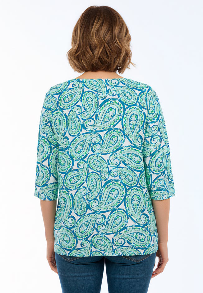 Stretch Cotton Boatneck Tunic image number 1