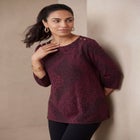 Stretch Cotton Boatneck Tunic image number null