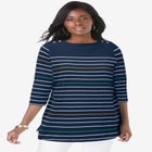 Stretch Cotton Boatneck Tunic image number null
