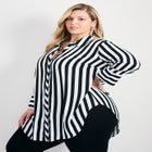 Linear Longline Stripe Shirt image number 2