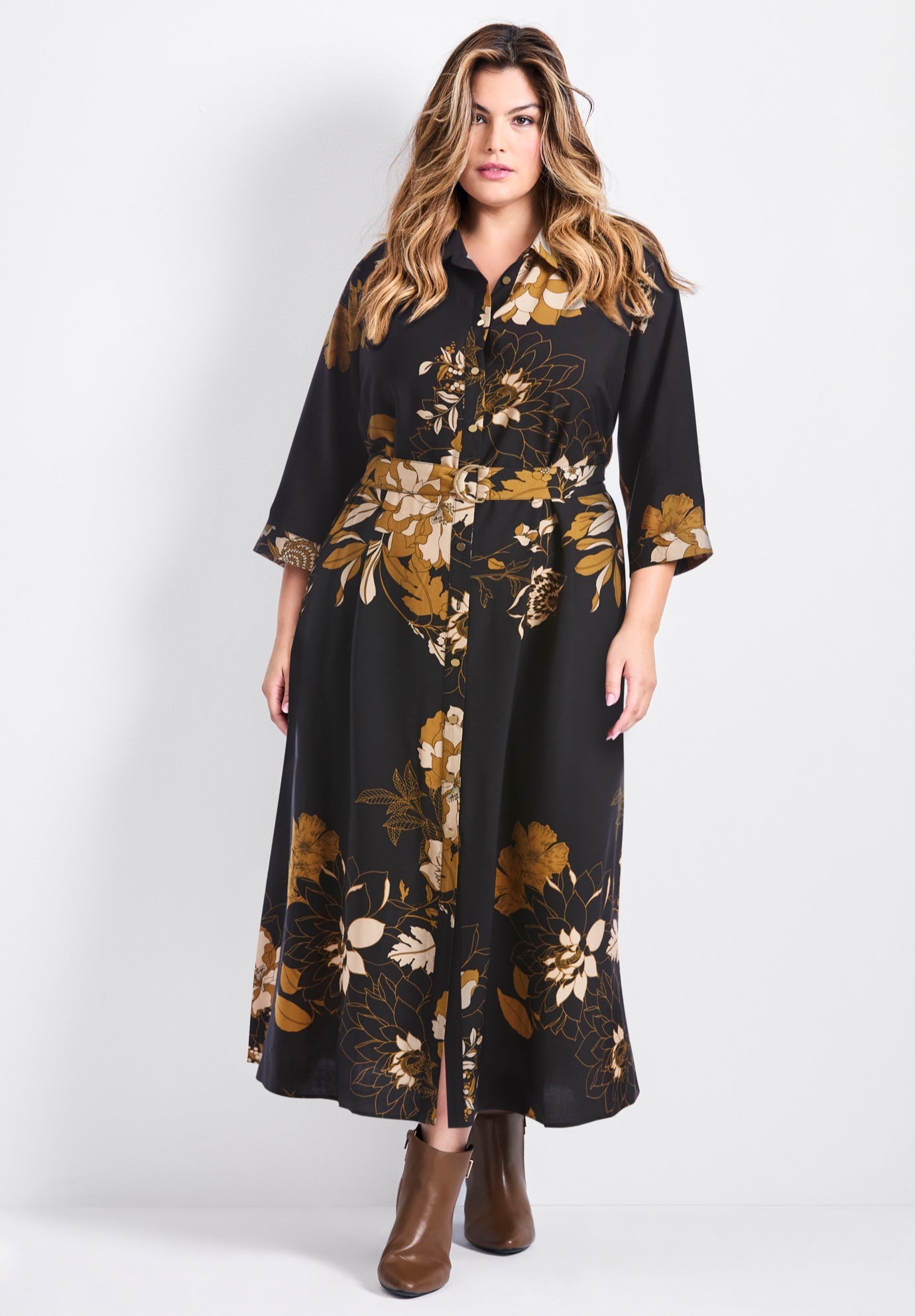 Flora Belted Shirtdress image number 0