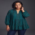 Flora Blouson Tiered Tunic image number 0
