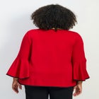 Ivana Contrast Bell Sleeve Top image number 2