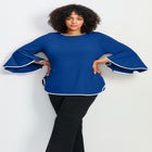 Ivana Contrast Bell Sleeve Top image number 0