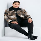 Joss Plaid Cropped Jacket image number 3