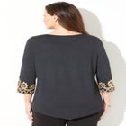 Pointed Hem Embroidered Top image number null