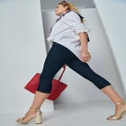 Comfort Waist Stretch Denim Capris image number null