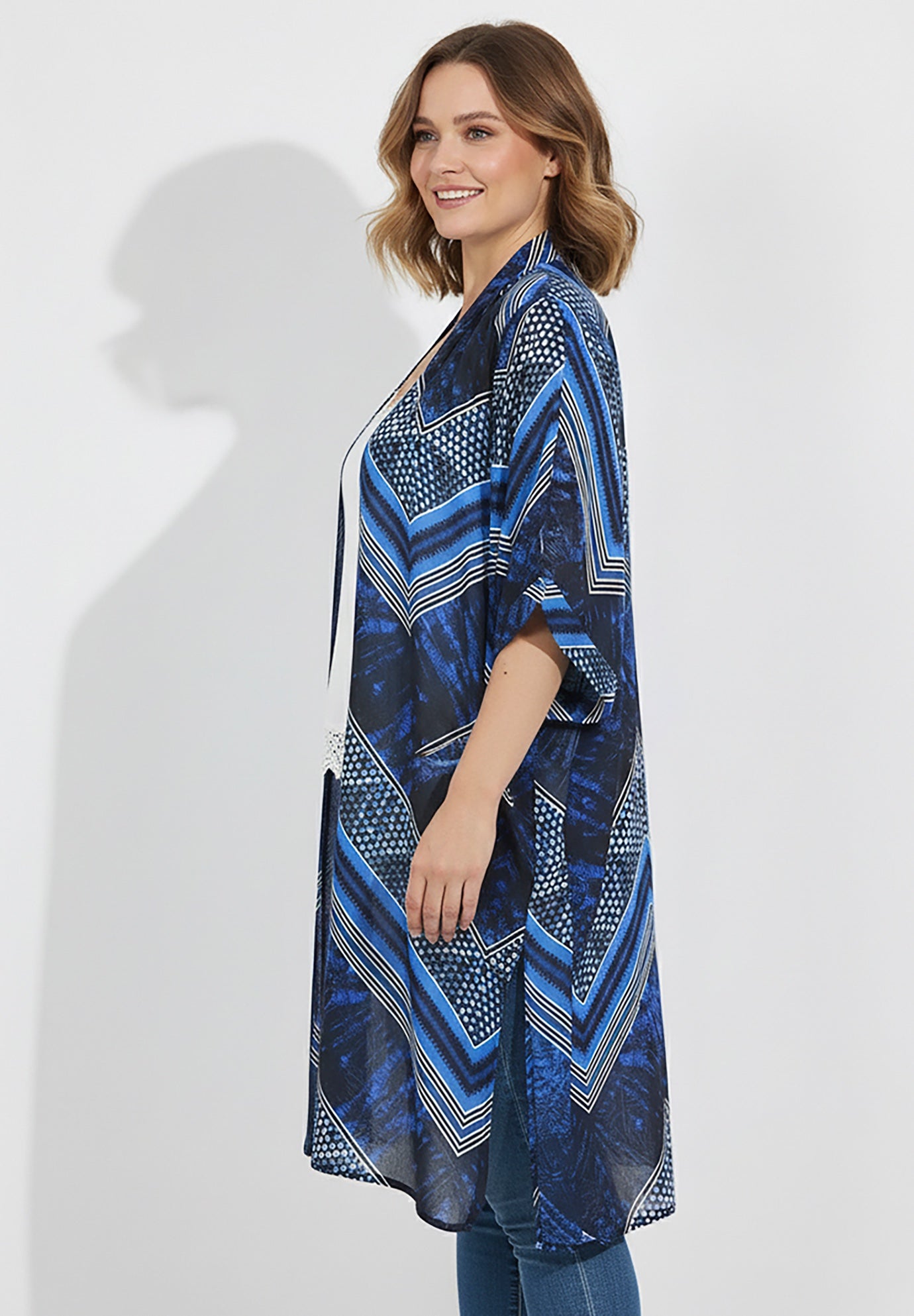 Luxe Georgette Long Kimono image number 2