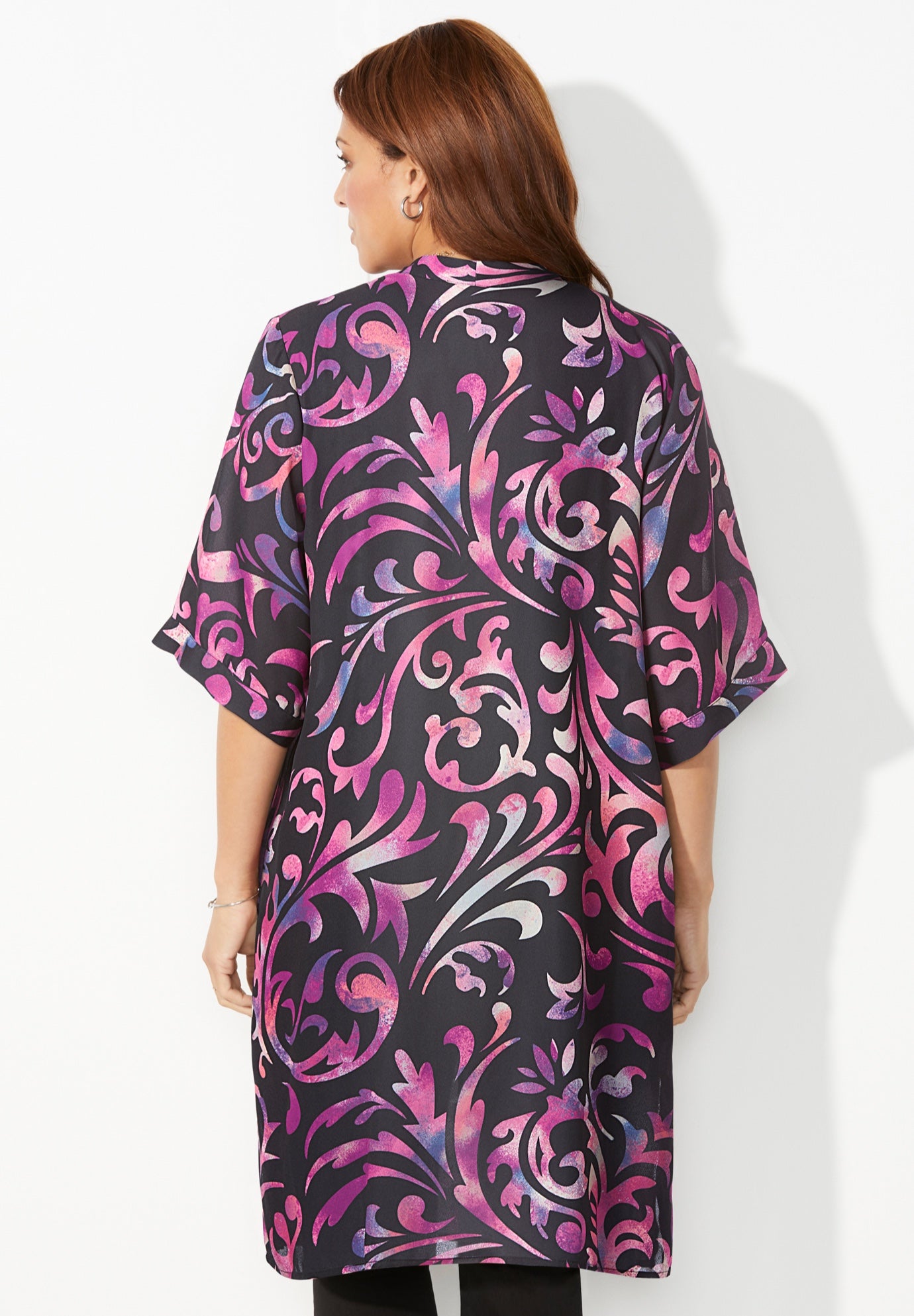 Luxe Georgette Long Kimono image number 1