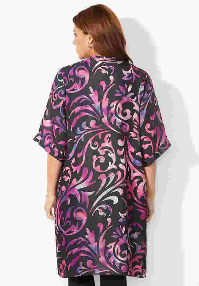 Luxe Georgette Long Kimono image number 1