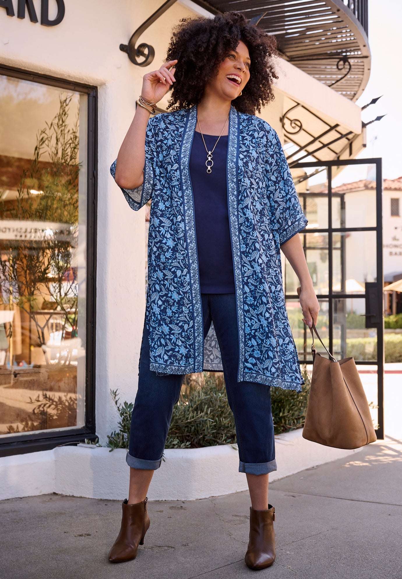 Luxe Georgette Long Kimono image number 0