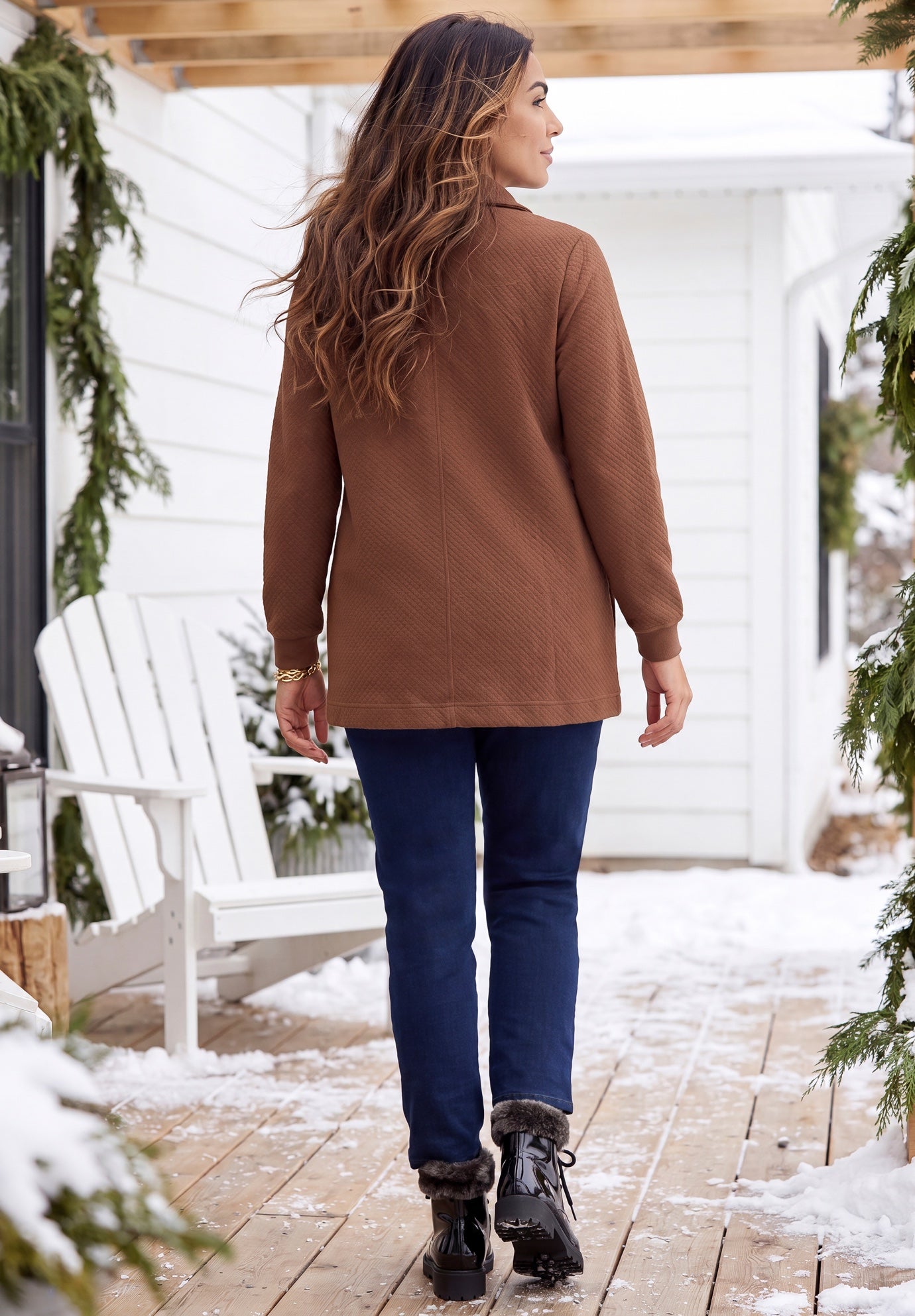 Quilted Knit Jacket image number 1