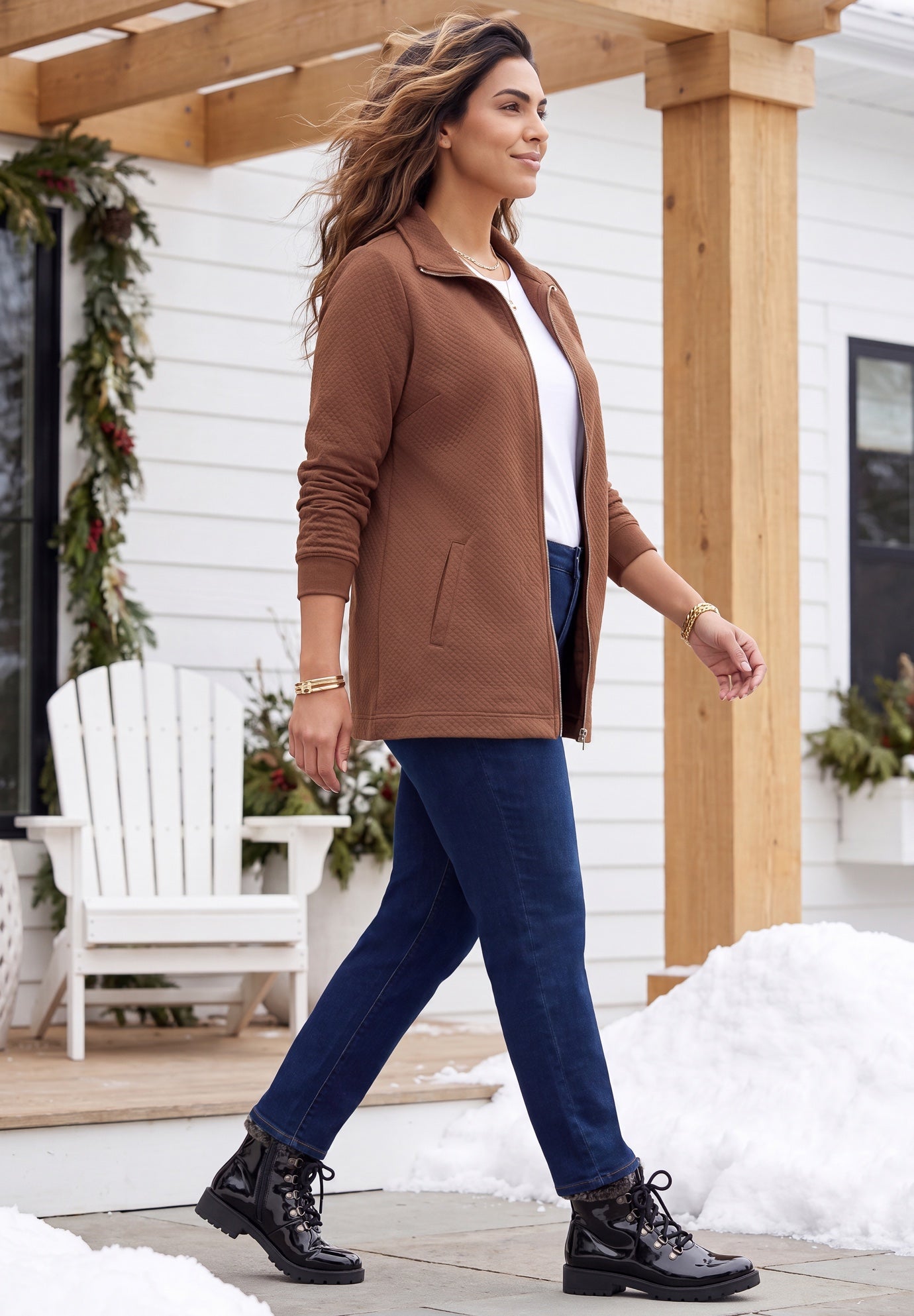 Quilted Knit Jacket image number 2