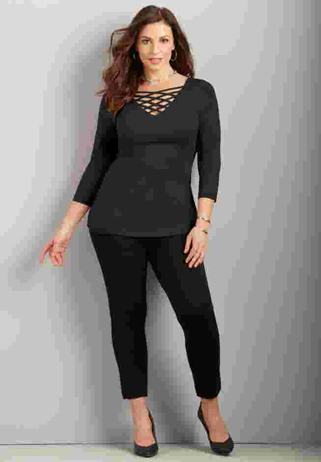 Curvy Collection Crisscross Top image number 0