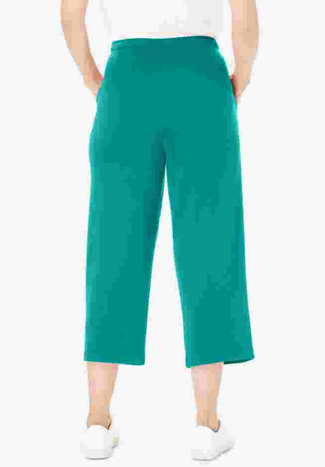 Womens Plus-Size Sport-Knit Pull-On Capri Pants image number 1