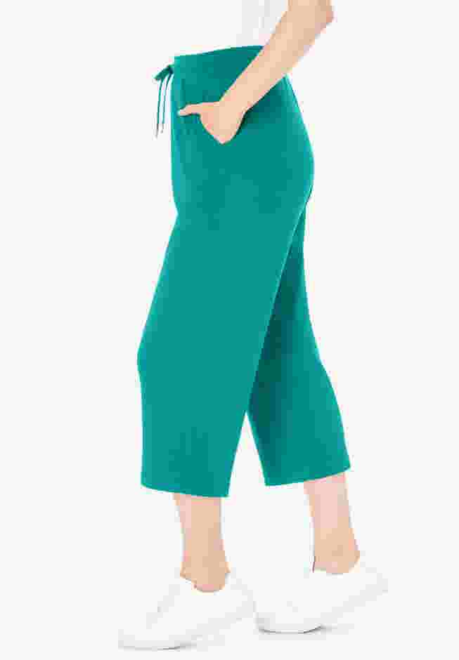 Womens Plus-Size Sport-Knit Pull-On Capri Pants image number 2