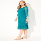 Shirred Lace Flounce Dress image number null