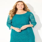 Shirred Lace Flounce Dress image number null