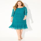 Shirred Lace Flounce Dress image number null