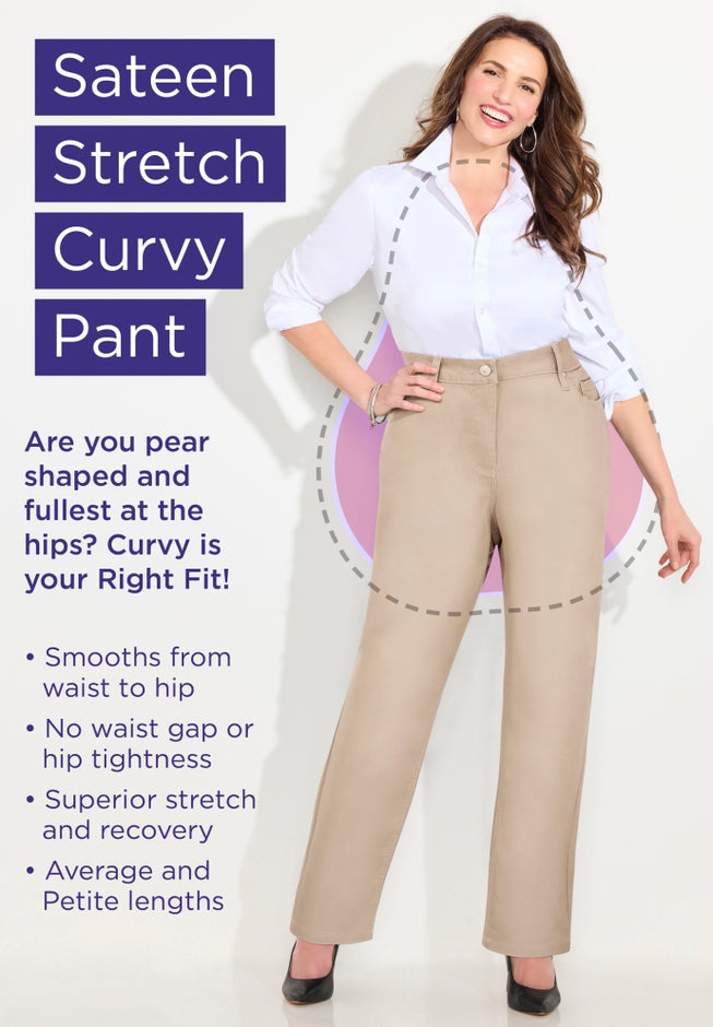 Sateen Stretch Curvy Pant image number 2