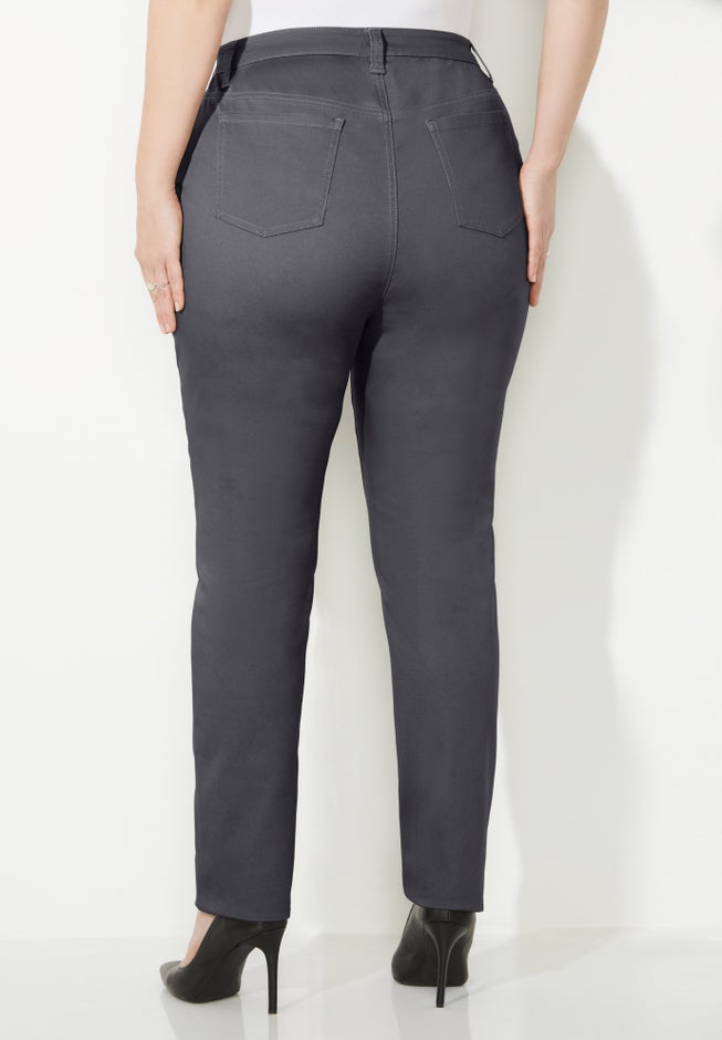 Sateen Stretch Curvy Pant image number 2