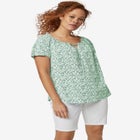 Keyhole Neckline Peasant Blouse image number null