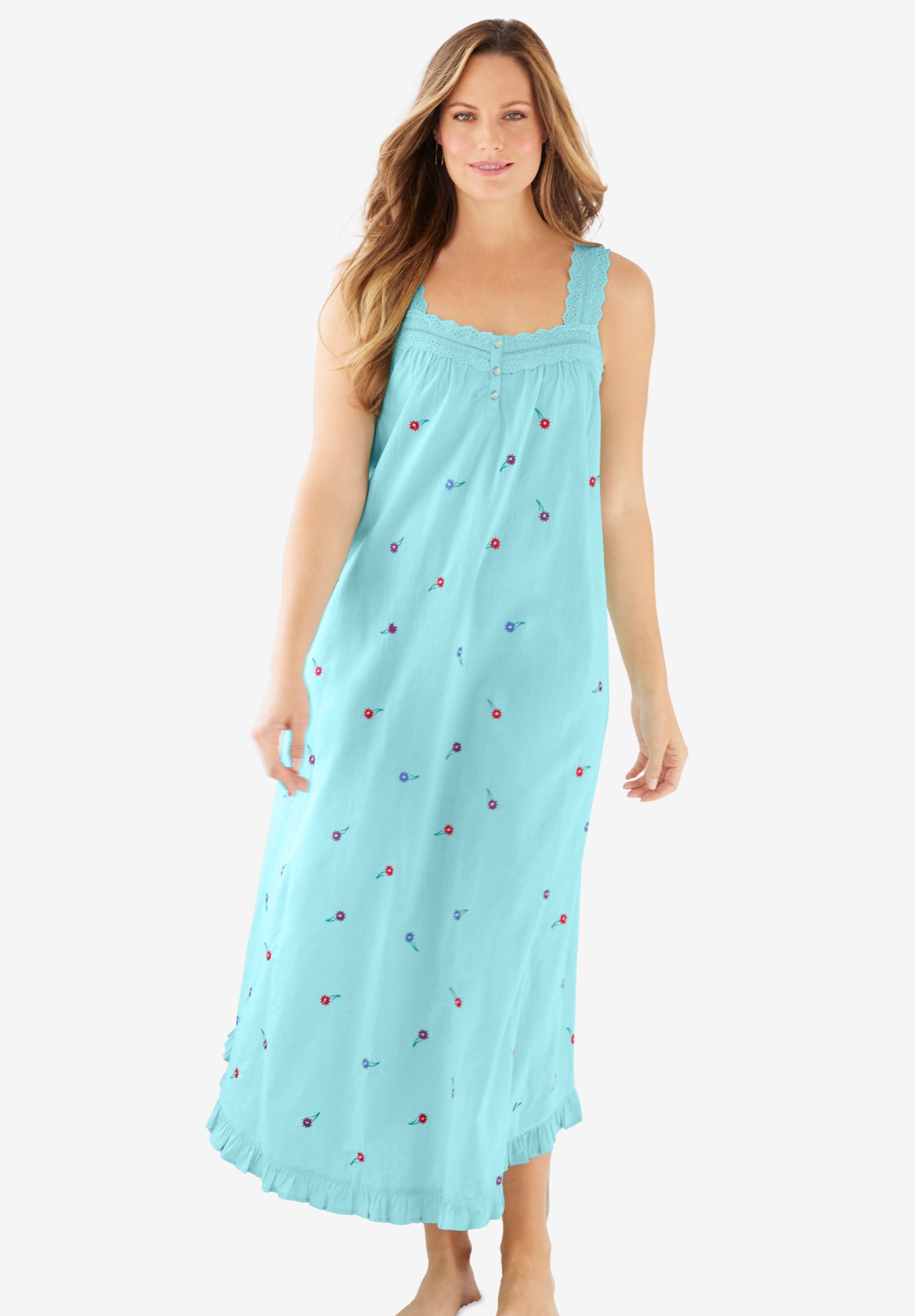 Long Embroidered Gown image number 0