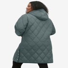 Long Quilted Hooded Jacket image number null