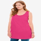 Perfect Sleeveless Shirred U-Neck Tunic image number null