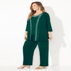 Beaded 3-Piece Cardigan Pant Suit image number null