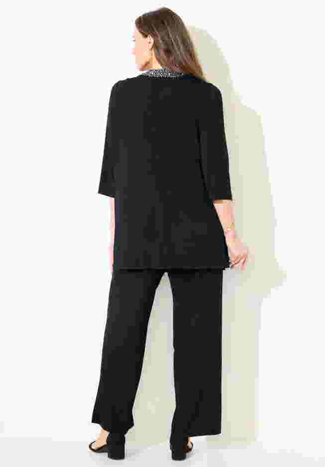 Beaded 3-Piece Cardigan Pant Set image number 1
