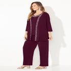 Beaded 3-Piece Cardigan Pant Set image number null