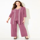 Beaded 3-Piece Cardigan Pant Suit image number null