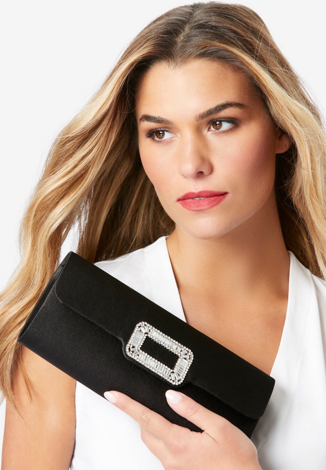 Rhinestone-Detailed Clutch image number null